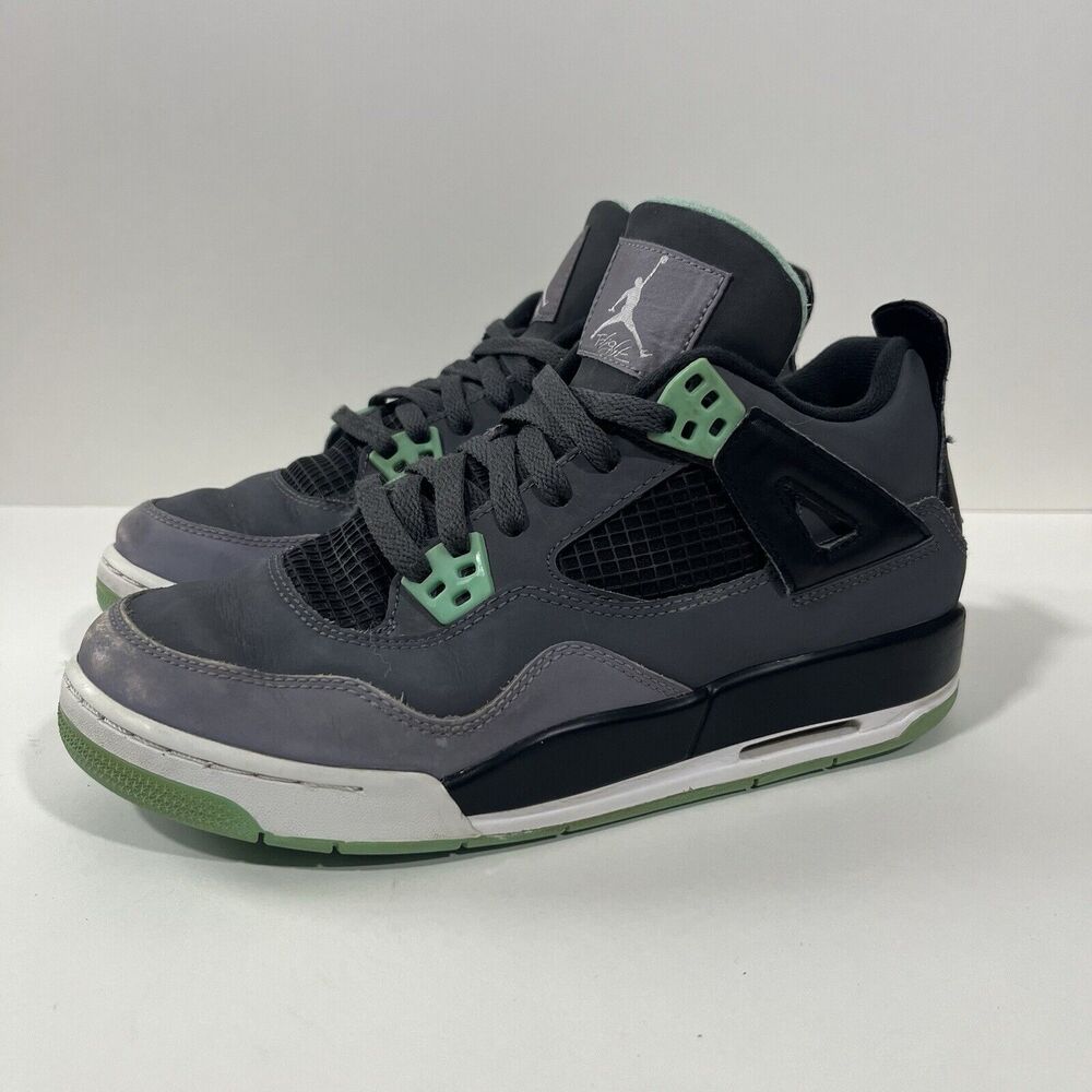 Size 6.5Y / 8 W - Jordan 4 Retro Green Glow 2013